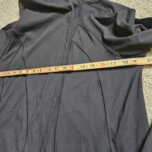 Lululemon Rulu Rally Wrap Jacket Women's 6 Black Cowl Neck Snap Cardigan W3EE0S - Picture 13 of 14